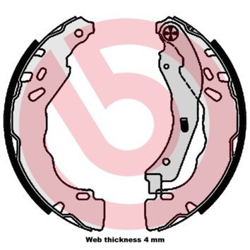 Brembo S 61 544 - Brzdové čeľuste -