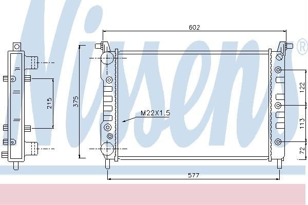 Nissens 61782 - Chladič vody -