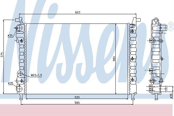 Nissens 61784 - Chladič vody -