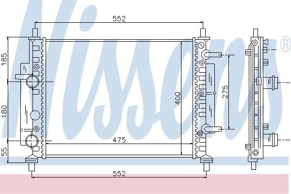 Nissens 617844 - Chladič vody -