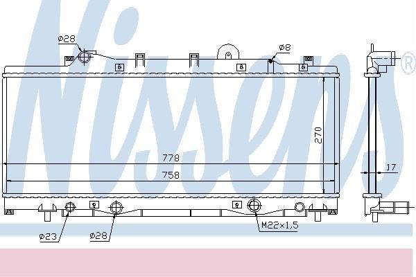 Nissens 61797 - Chladič vody -