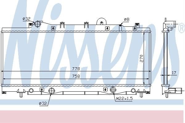 Nissens 61798 - Chladič vody -