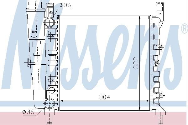 Nissens 61833 - Chladič vody -