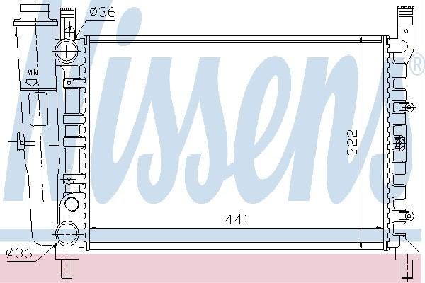 Nissens 61834 - Chladič vody -