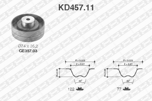 SNR KD457.11 - Rozvodová sada -