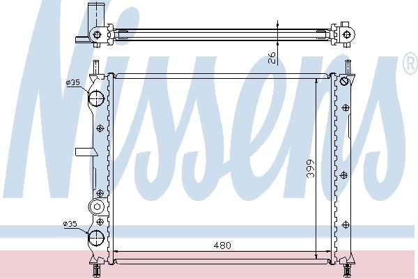 Nissens 61876A - Chladič vody -