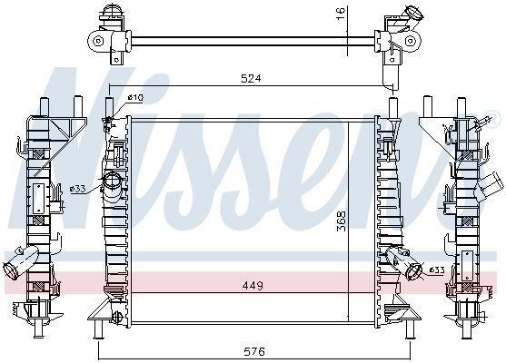 Nissens 62112 - Chladič vody -