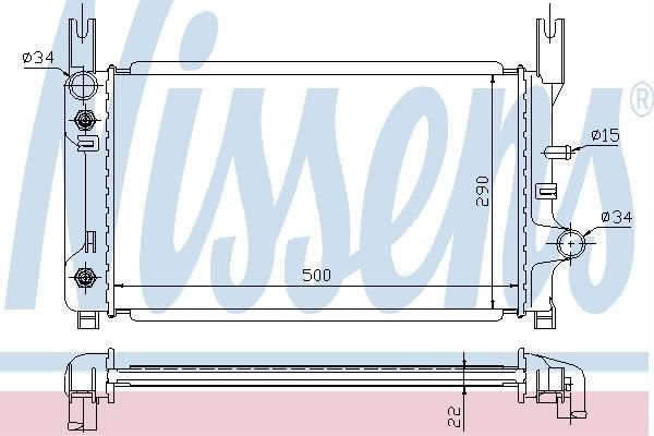 Nissens 62119A - Chladič vody -