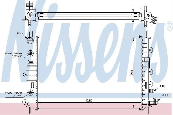 Nissens 62216A - Chladič vody -