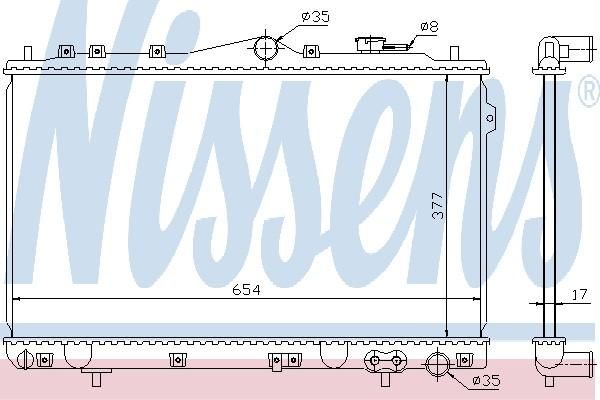 Nissens 62293 - Chladič vody -