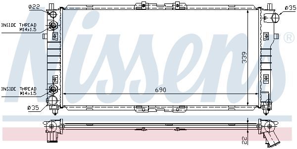 Nissens 62486A - Chladič vody -