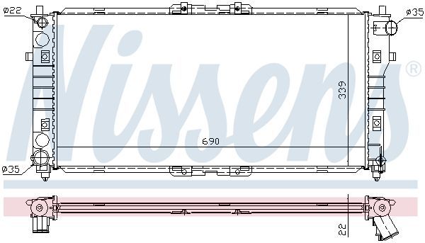 Nissens 62487A - Chladič vody -