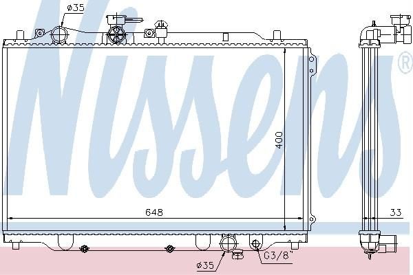 Nissens 62488 - Chladič vody -