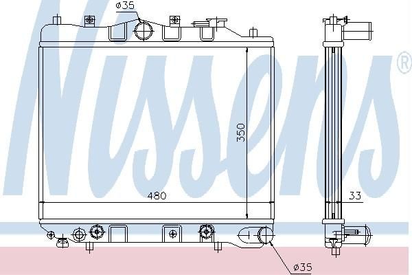 Nissens 62504 - Chladič vody -