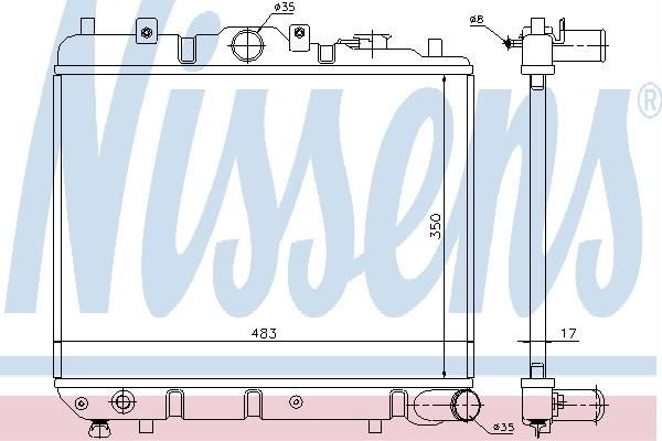 Nissens 62509 - Chladič vody -