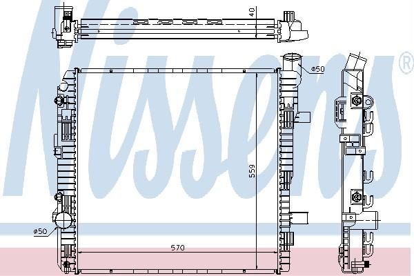 Nissens 62625A - Chladič vody -
