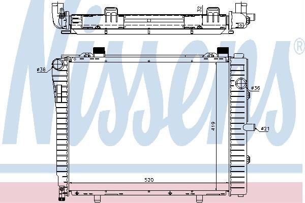 Nissens 62712 - Chladič vody -