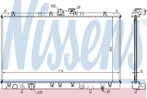 Nissens 62804A - Chladič vody -