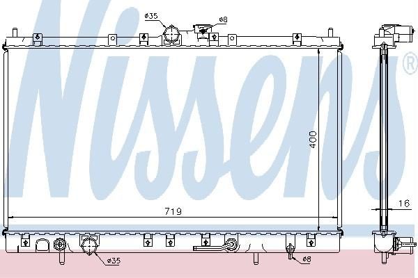 Nissens 62805A - Chladič vody -