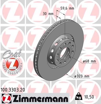 Zimmermann 100.3303.20 - Brzdový kotúč -