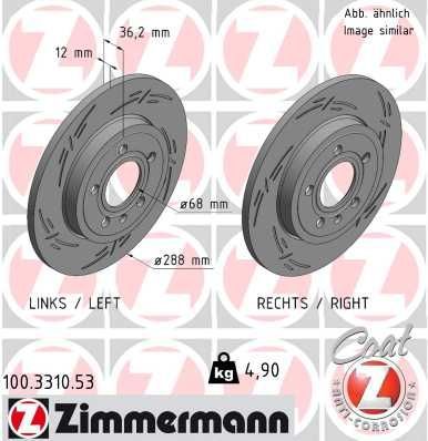 Zimmermann 100.3310.53 - Brzdový kotúč -