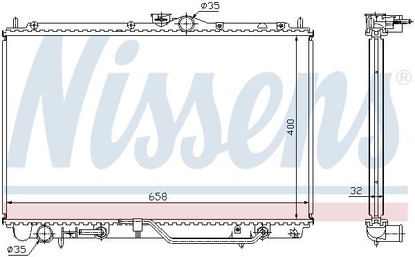 Nissens 62860A - Chladič vody -