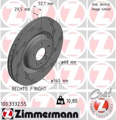 Zimmermann 100.3332.55 - Brzdový kotúč -