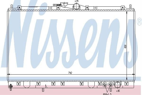 Nissens 62861 - Chladič vody -