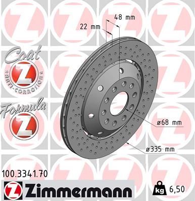 Zimmermann 100.3341.70 - Brzdový kotúč -