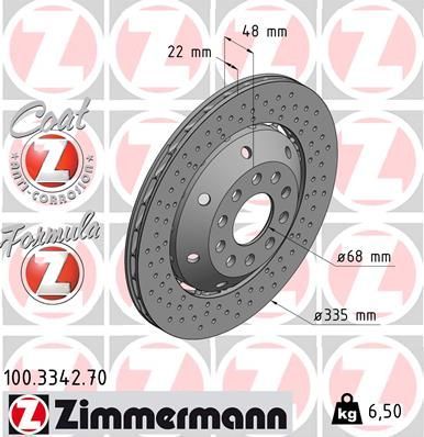 Zimmermann 100.3342.70 - Brzdový kotúč -
