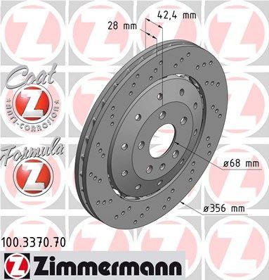 Zimmermann 100.3370.70 - Brzdový kotúč -