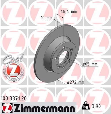 Zimmermann 100.3371.20 - Brzdový kotúč -