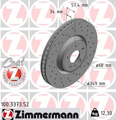 Zimmermann 100.3373.52 - Brzdový kotúč -