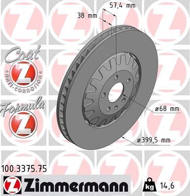 Zimmermann 100.3375.75 - Brzdový kotúč -
