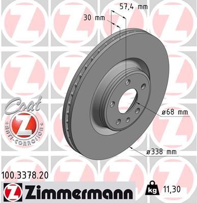 Zimmermann 100.3378.20 - Brzdový kotúč -
