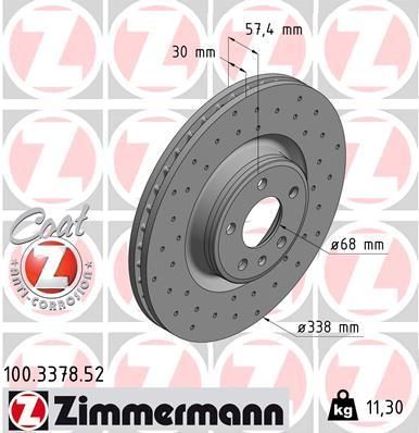Zimmermann 100.3378.52 - Brzdový kotúč -