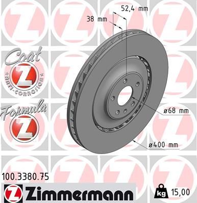 Zimmermann 100.3380.75 - Brzdový kotúč -