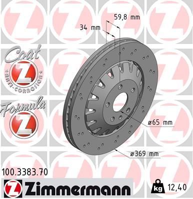 Zimmermann 100.3383.70 - Brzdový kotúč -