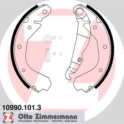 Zimmermann 10990.101.3 - Brzdové čeľuste -