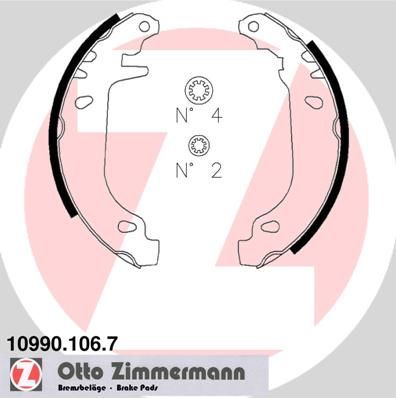 Zimmermann 10990.106.7 - Brzdové čeľuste -