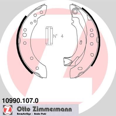 Zimmermann 10990.107.0 - Brzdové čeľuste -