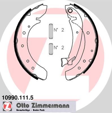 Zimmermann 10990.111.5 - Brzdové čeľuste -