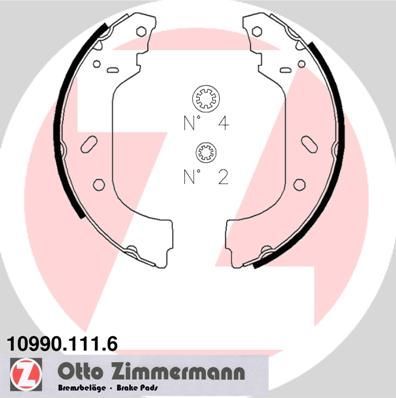 Zimmermann 10990.111.6 - Brzdové čeľuste -