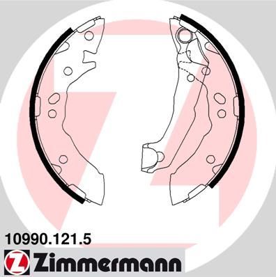 Zimmermann 10990.121.5 - Brzdové čeľuste -