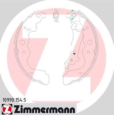 Zimmermann 10990.154.5 - Brzdové čeľuste -