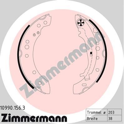 Zimmermann 10990.156.3 - Brzdové čeľuste -