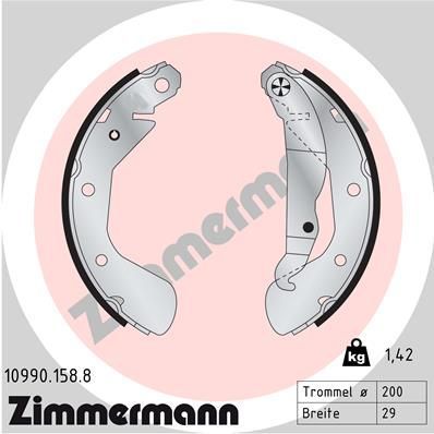 Zimmermann 10990.158.8 - Brzdové čeľuste -