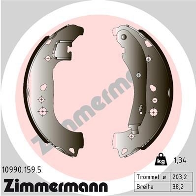 Zimmermann 10990.159.5 - Brzdové čeľuste -