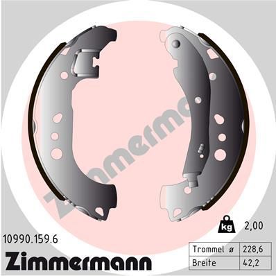 Zimmermann 10990.159.6 - Brzdové čeľuste -