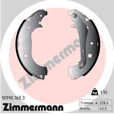 Zimmermann 10990.160.3 - Brzdové čeľuste -